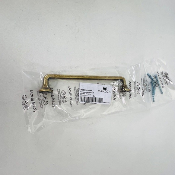 Manzoni MG0826-160-AFL Parisian Cabinet Pull Handle Antique‎ Florence 160mm CTC - Picture 4 of 9